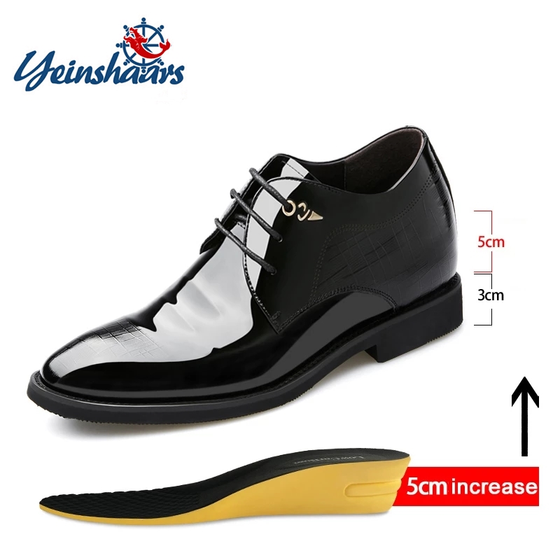 Men'S Formal Wear Rental - 3/6/8 Cm Elevator Shoes Men Dress