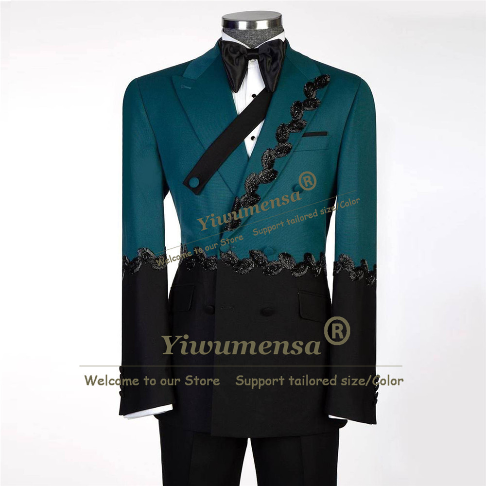 Men Formal Wear Design - Unique Design Suits Men Spliced Two