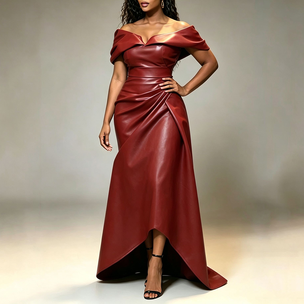 Women Faux Leather Off Shoulde - Men'S Formal Wear For Wedding Guest review and price