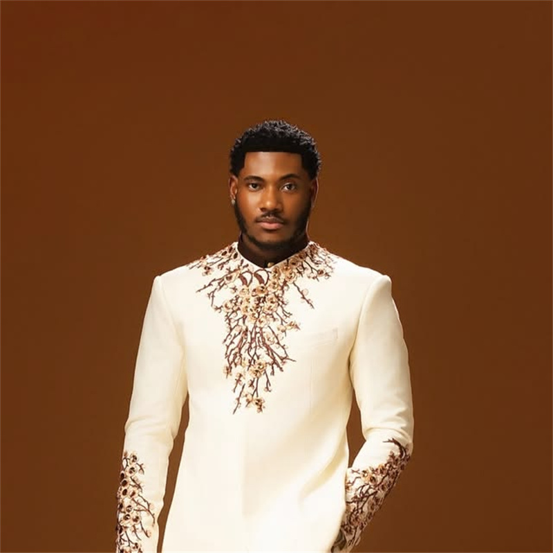 White Arab Men Suit Set 2 Pcs  - Arabic Formal Wear Men review and price