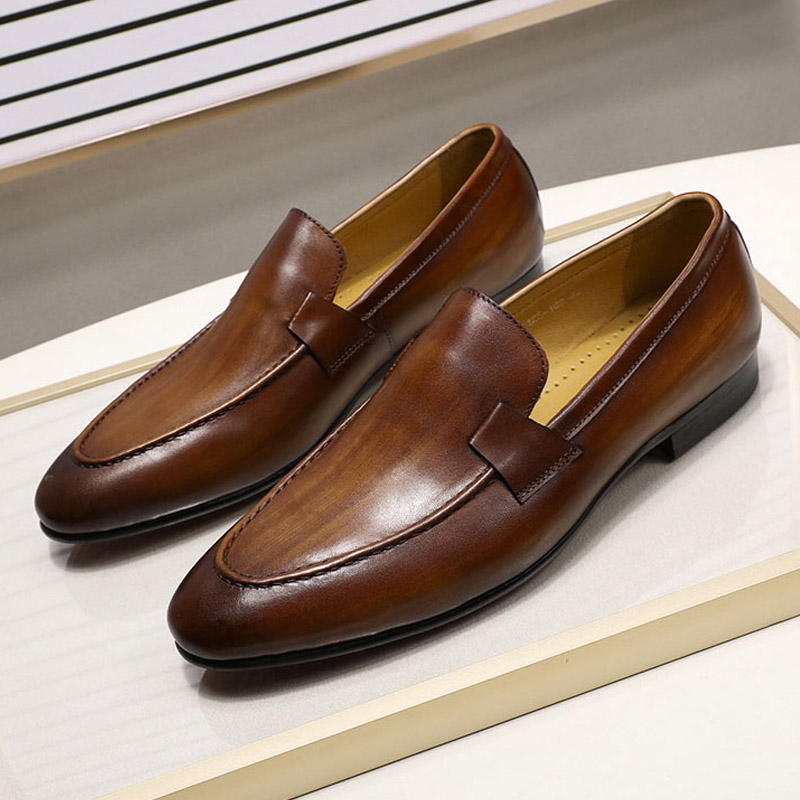 Autumn Summer Style Mens Loafe - Men Formal Wear Brown review and price