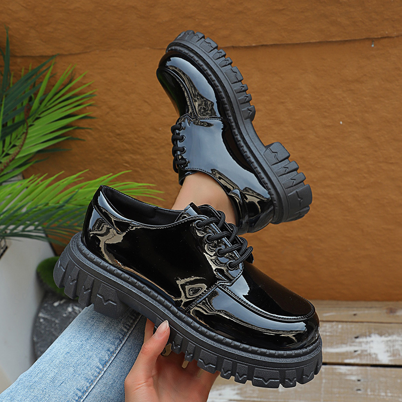 Chunky Platform Oxford Shoes f - Patent Leather Oxford review and price