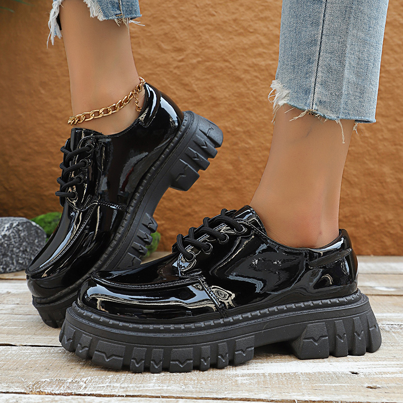 Chunky Platform Oxford Shoes f - Patent Leather Oxford review and price