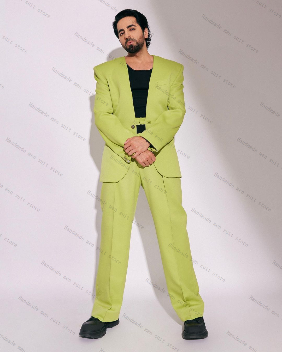 Fashion Green Men Suit Set 2 P - Men'S Formal Wear For Wedding Guest review and price