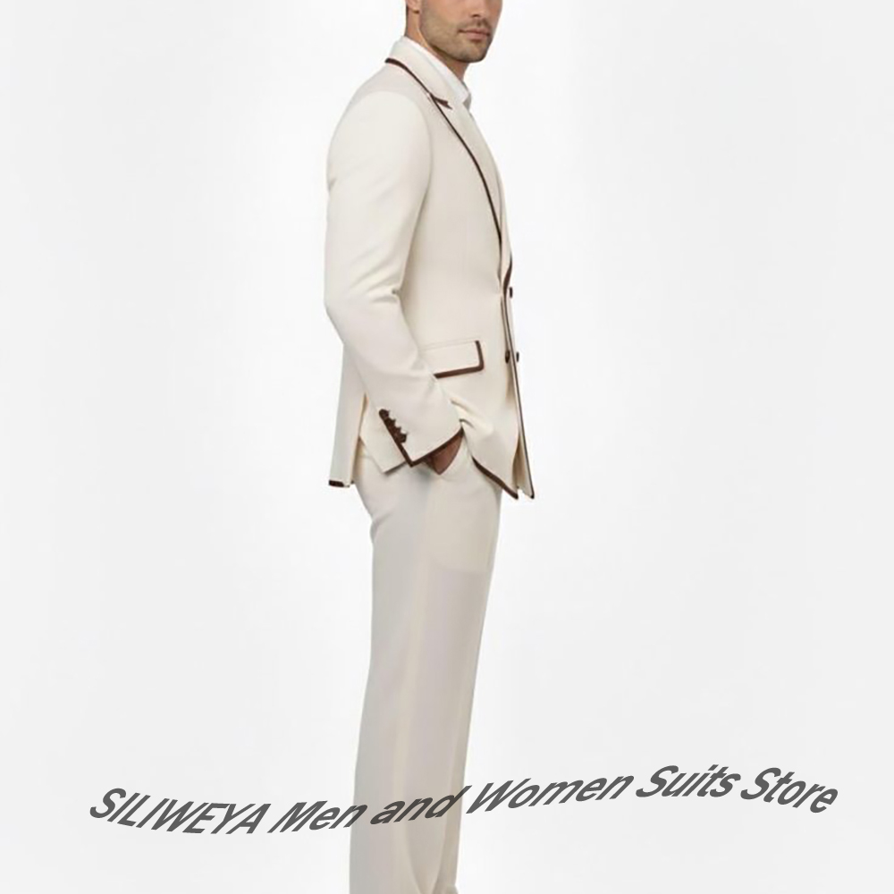 Stylish Men's Double-Breasted  - Men Formal Wear Brown review and price