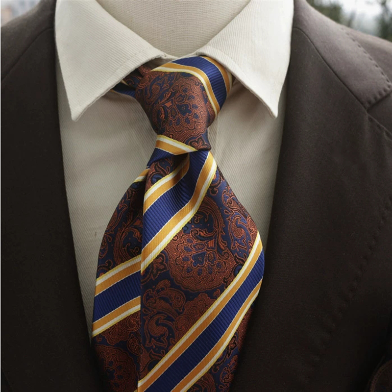 New Trendy Navy Brown Neckties - Men Formal Wear Brown review and price