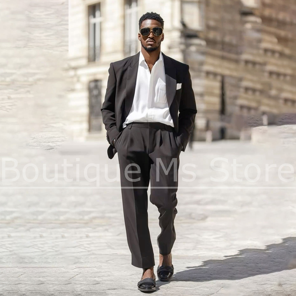 Dark Brown Men's Suit 2 Piece  - Men Formal Wear Brown review and price