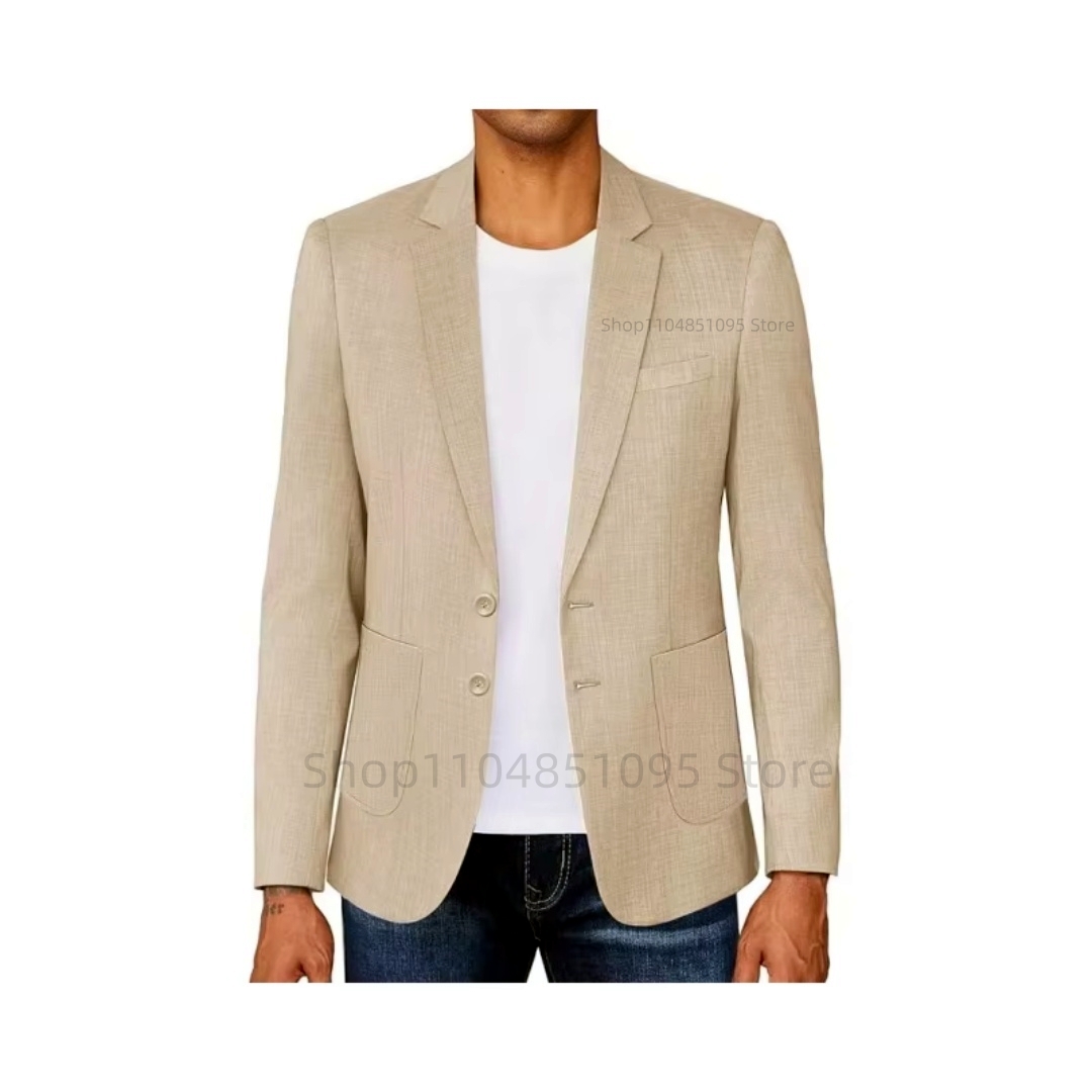 Slim Fit Men's Beige/Blue Line - Men Formal Wear Design review and price