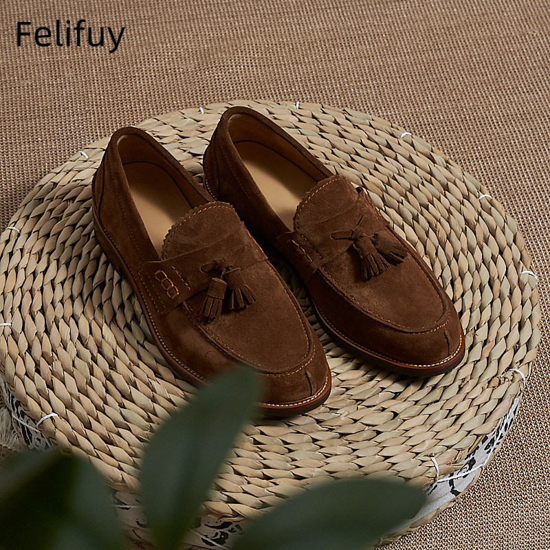 New Brown Men Flat Loafers Cow - Men Formal Wear Brown review and price