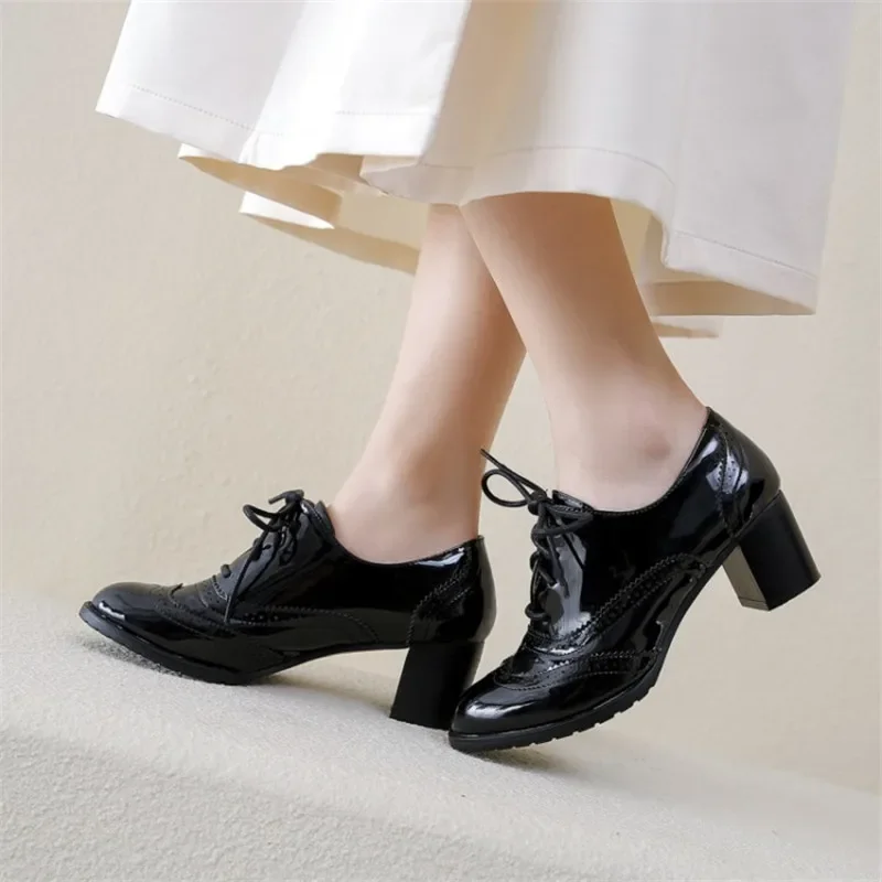 British Women's Oxfords Blue R - Patent Leather Oxford review and price