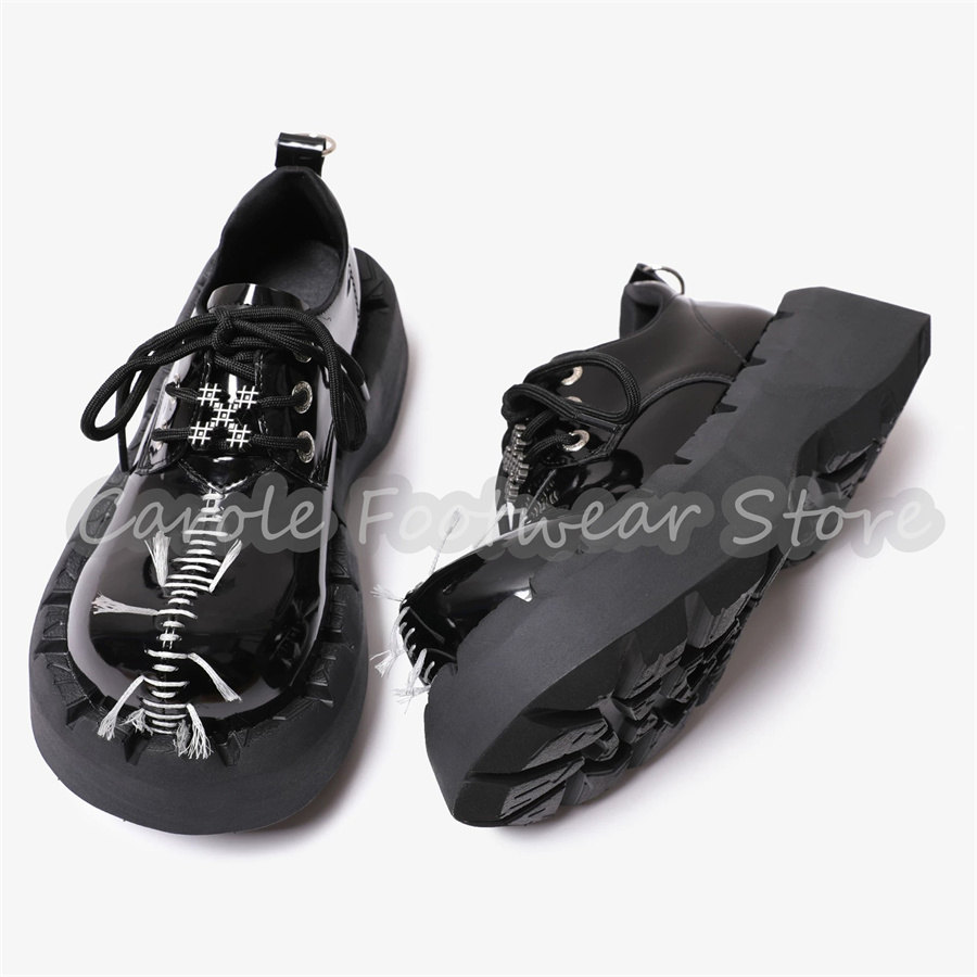 Male Chunky Bottom Heigh Incre - Patent Leather Oxford review and price