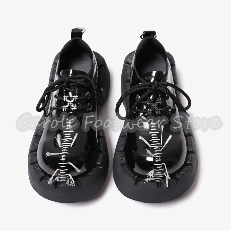 Male Chunky Bottom Heigh Incre - Patent Leather Oxford review and price