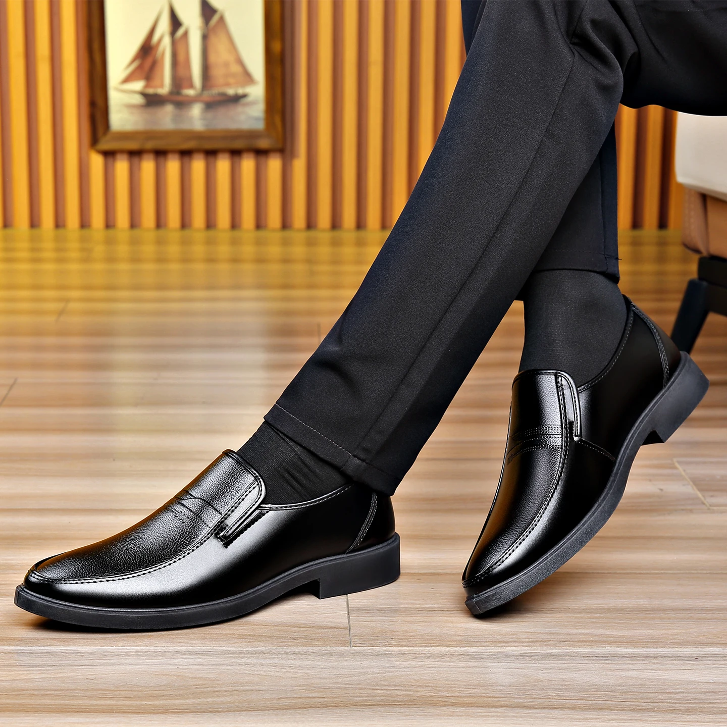 Men's Slip‑on Business Leather - Men'S Formal Office Wear Shoes review and price