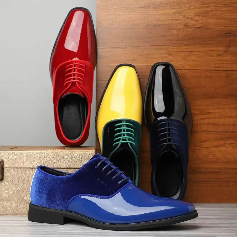 Men Color‑block Oxford Dress S - Men'S Formal Party Wear Shoes review and price
