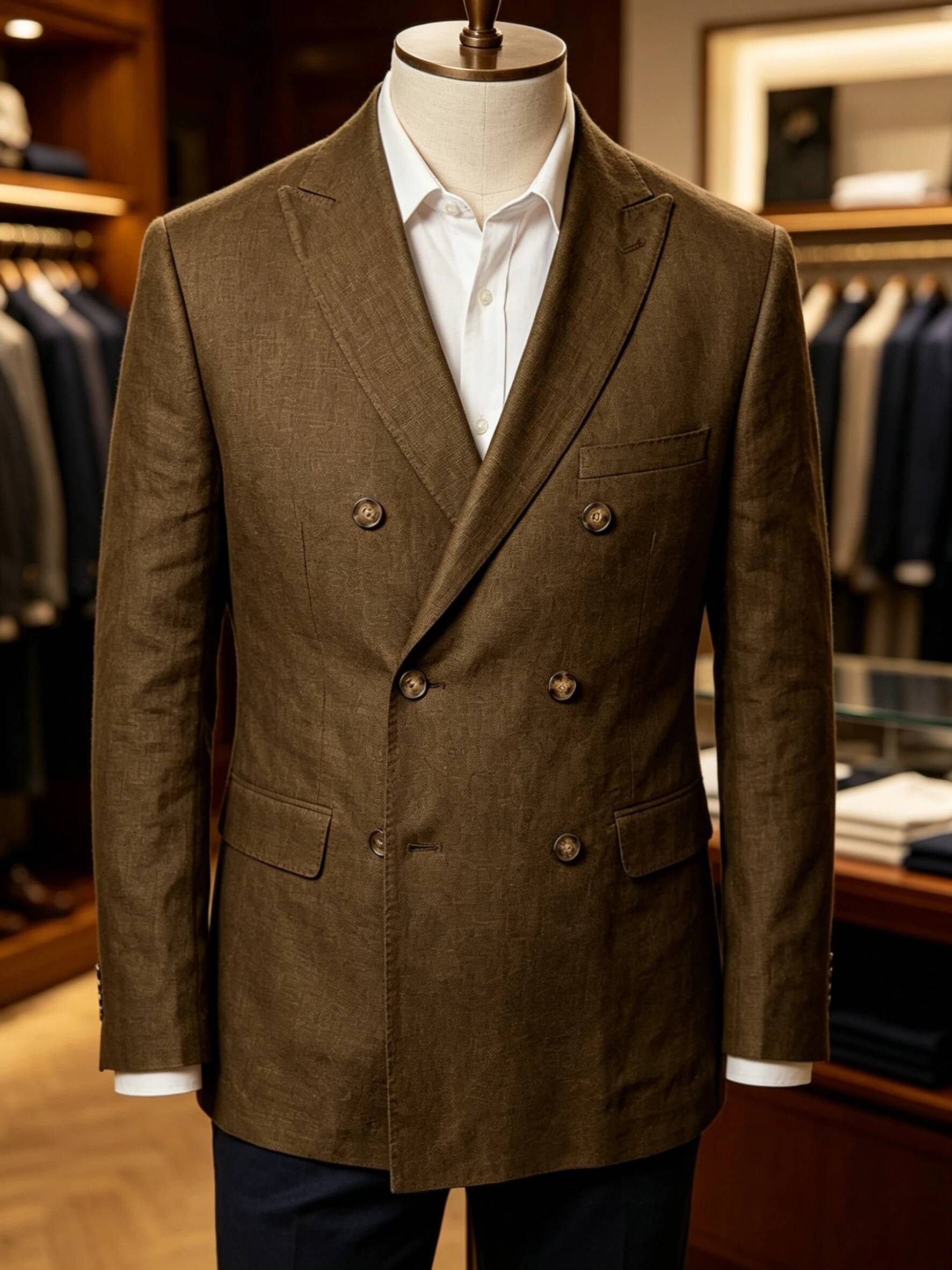 Men's Sport Coat Summer Double - Men Formal Wear Brown review and price