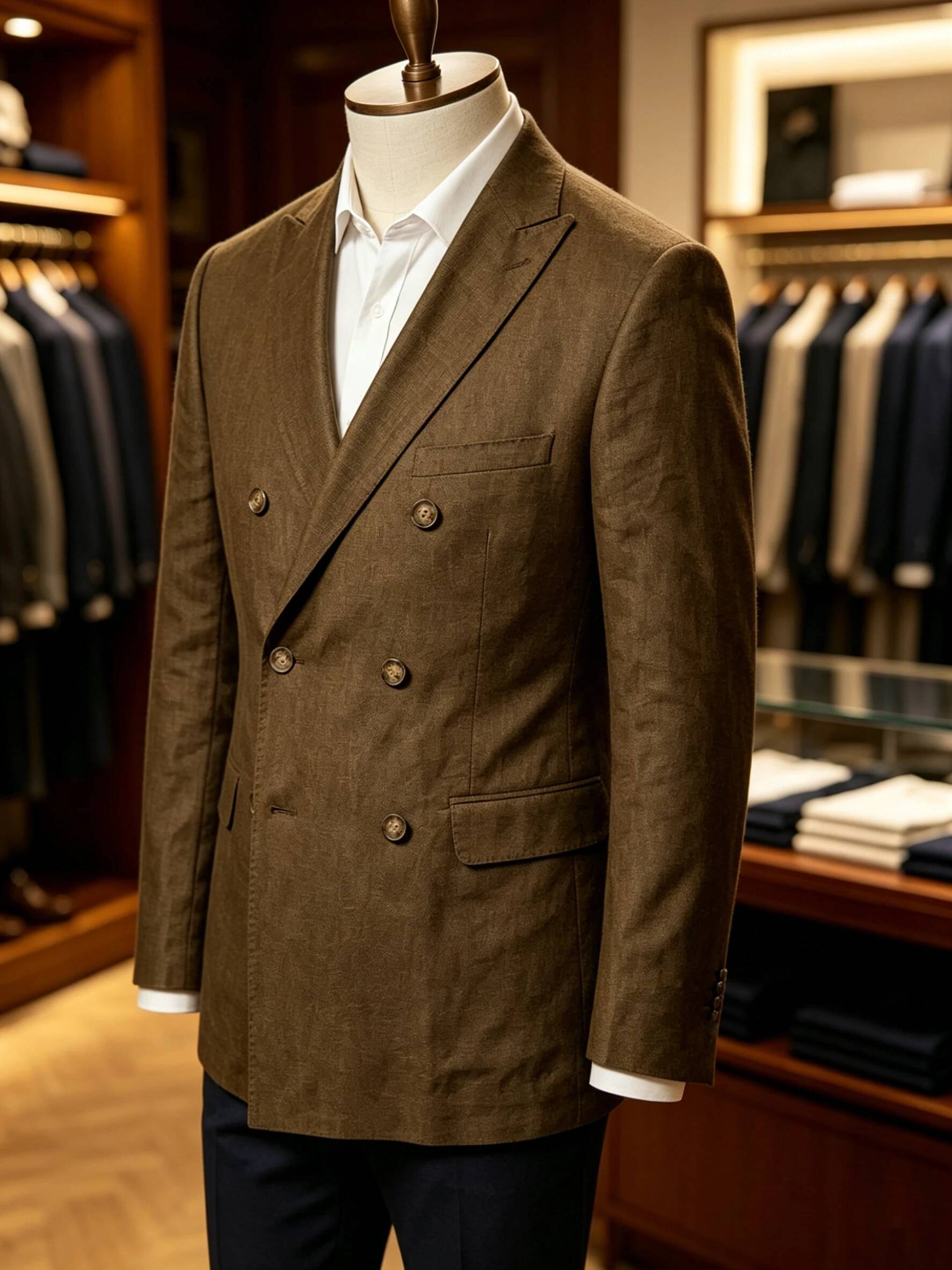 Men's Sport Coat Summer Double - Men Formal Wear Brown review and price