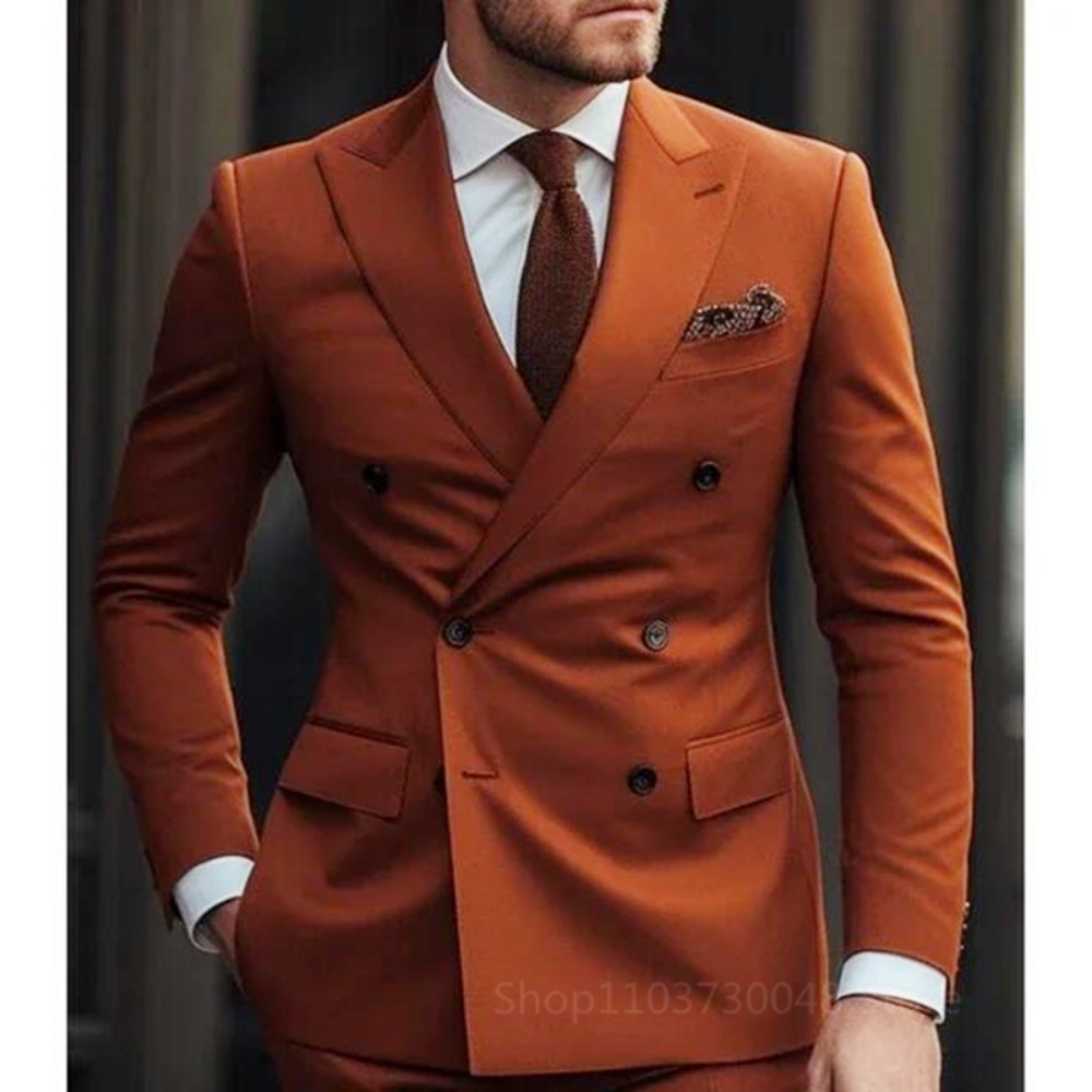 Two-Piece Brown Smoking for Da - Men Formal Wear Brown review and price