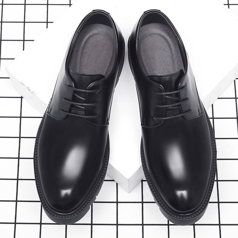 Mens Black Leather Lace Up Dre - Men'S Formal Office Wear Shoes review and price