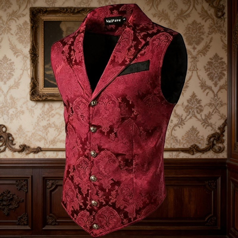 Men Retro Victorian Jacquard W - Victorian Men'S Formal Wear review and price