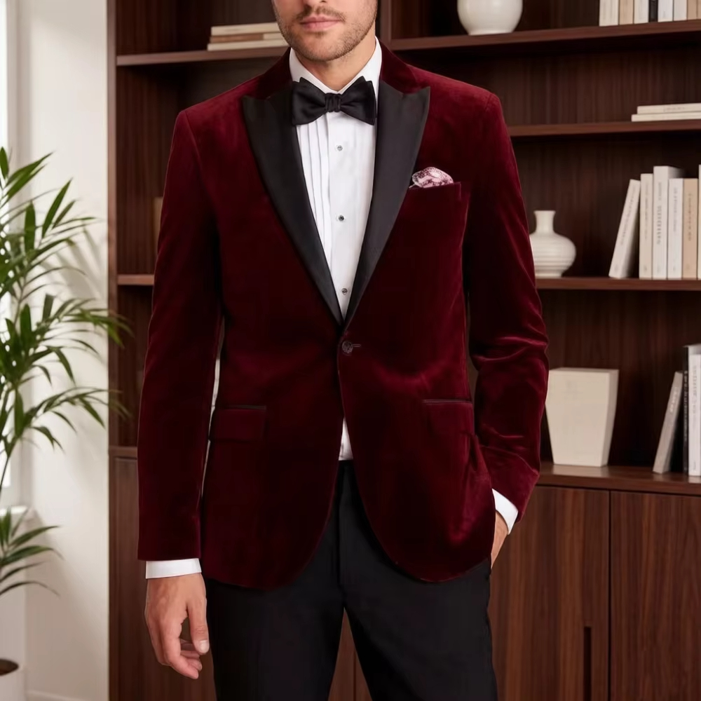 Velvet Blazer Suit Formal for  - Men'S Formal Wear For Reception review and price