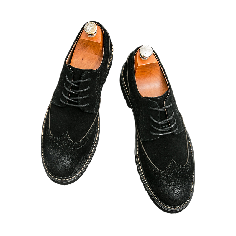Men's Brown Suede Brogue Oxfor - Men Formal Wear Brown review and price