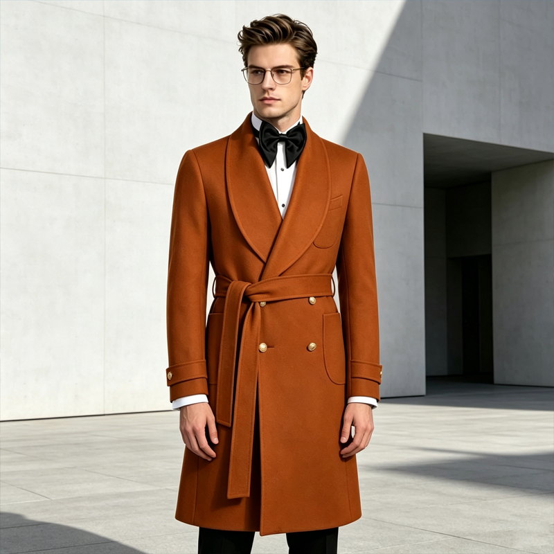 Luxury Men Wool Blend Overcoat - Men Formal Wear Design review and price