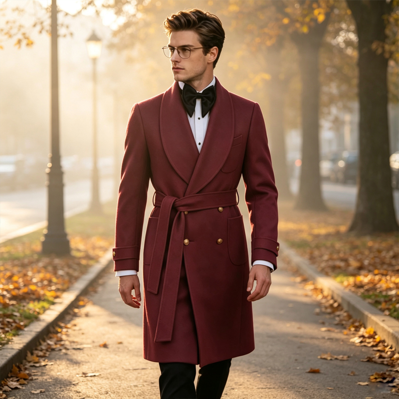 Luxury Men Wool Blend Overcoat - Men Formal Wear Design review and price